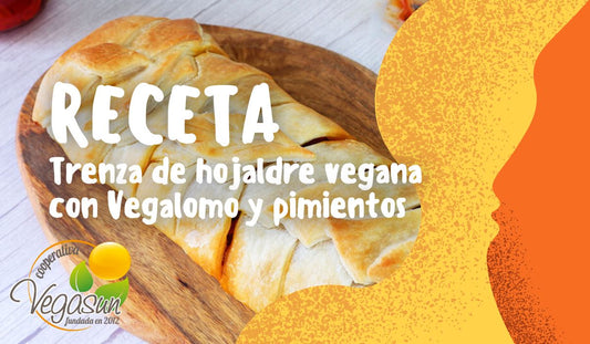 TRENZA DE HOJALDRE VEGANA CON VEGALOMO Y PIMIENTOS