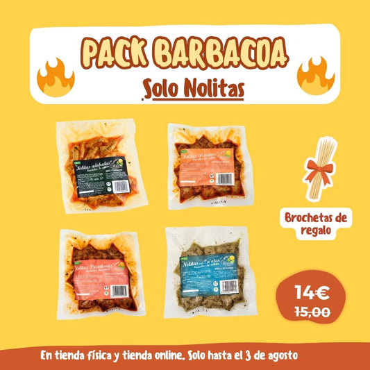 Pack Barbacoa Vegana 🔥 | Nolitas adobadas 4 sabores